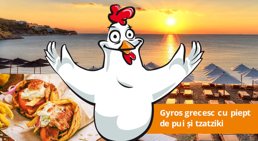 Călătorii culinare: Gyros grecesc cu piept de pui și tzatziki