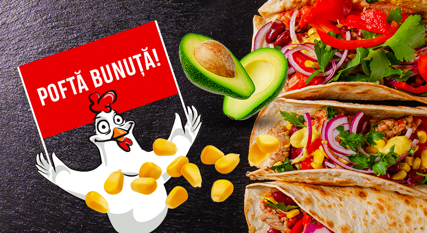 Burrito cu legume și cărniță de la Delicios