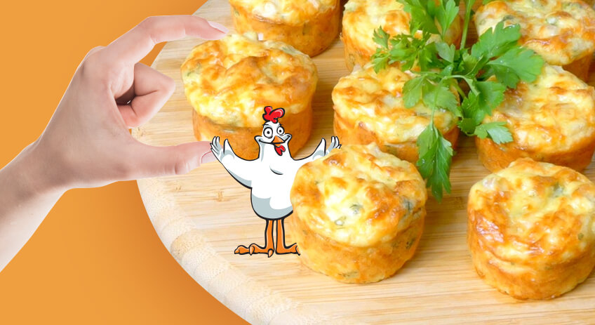 Brioșe cu piept de pui și cașcaval, un deliciu fără egal 