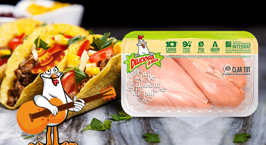 Arrrrrriba, dragii mei! Tacos cu pui pentru prichindei!