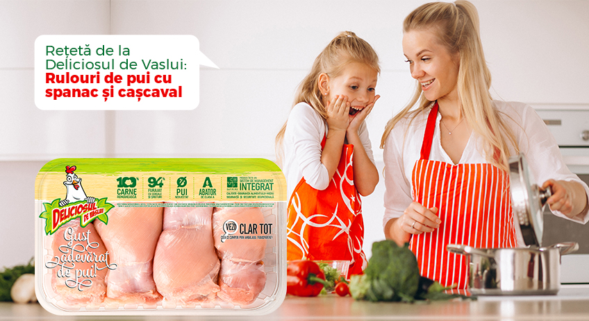 Rulouri de pui Deliciosul de Vaslui cu spanac: un deliciu pentru prichindei